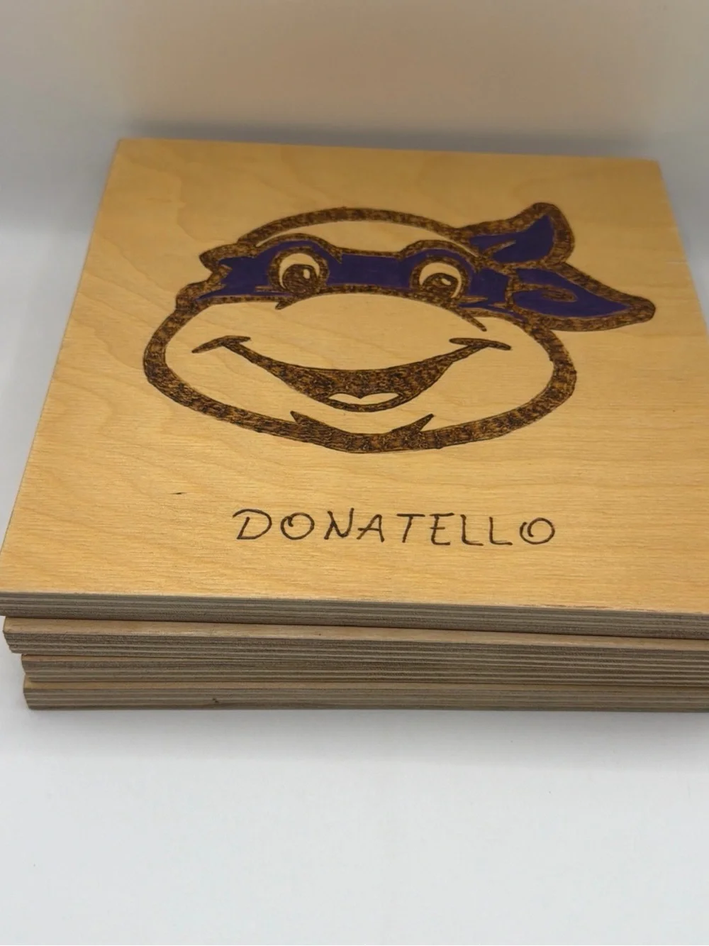 Teenage Mutant Ninja Turtles Wood Handmade Wall Art Set of 4, One of a Kind